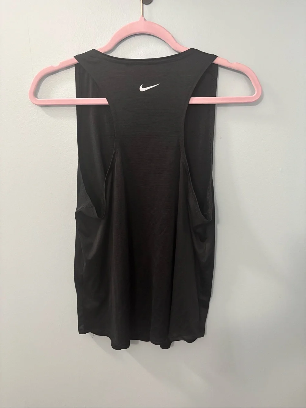 Nike Black Tank Top with White Swoosh Logo